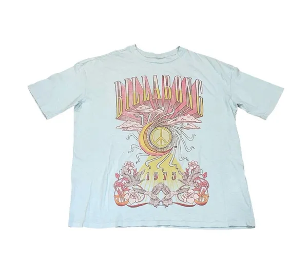 NWT billabong blue oversized graphic tee - Image 2
