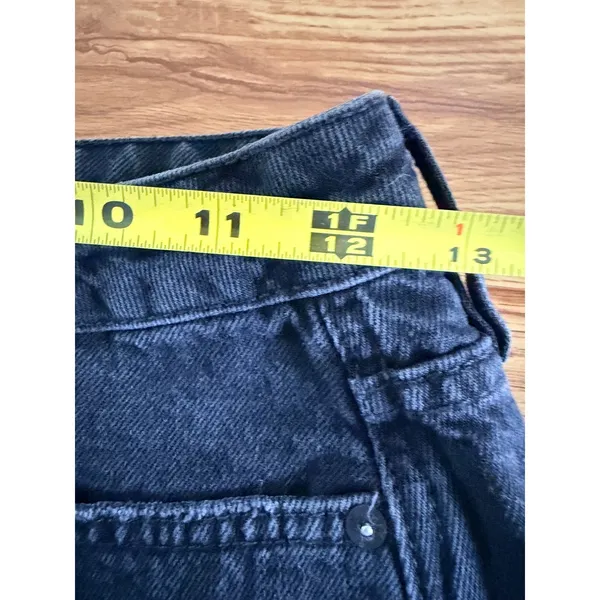 Free People We The Free Black Distressed Denim Mini Skirt Size 26 - Image 7