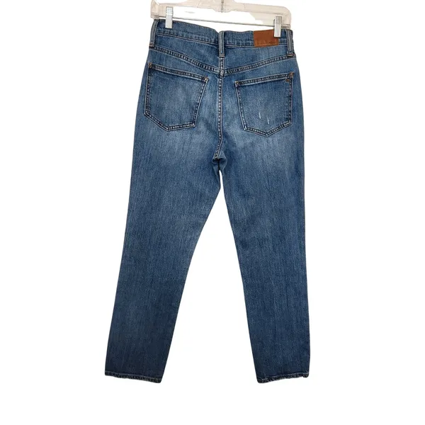 Madewell Blue Denim Comfort Stretch High Rise The Perfect Vintage Crop Jeans 26 - Image 3