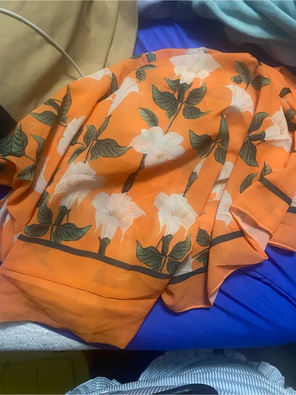 2 piece bikini with cover skirt Orange - Image 6