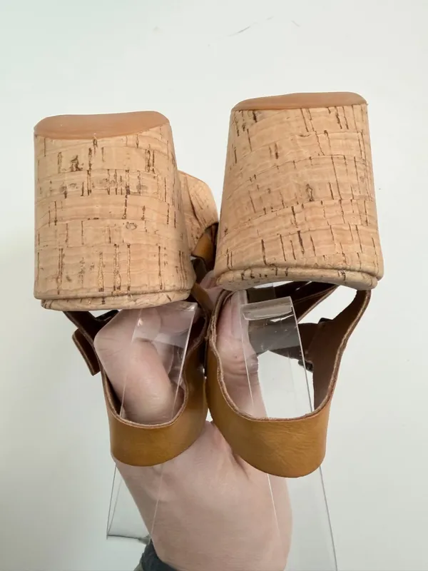 Korks Nova Sandals Wedge Lightweight Travel Comfort Boho Mustard Yellow Camel - Image 9