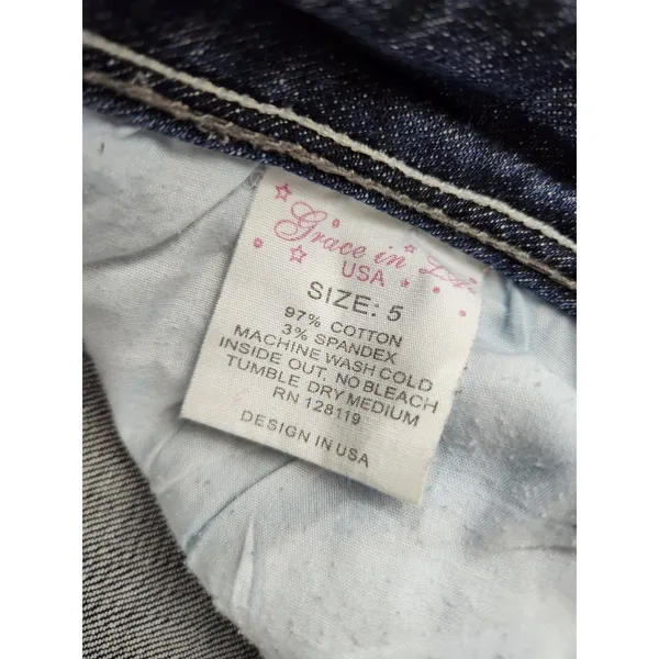 GRACE IN LA Jeans Women's Size 5 Bling Pockets 28 x 28 ish Medium Wash Soft!‎ - Image 10