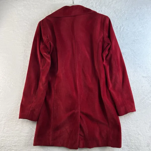 Formula X Small S Pea Coat Vintage Velour Fleece Lined 3 Button‎ Jacket Pockets - Image 9