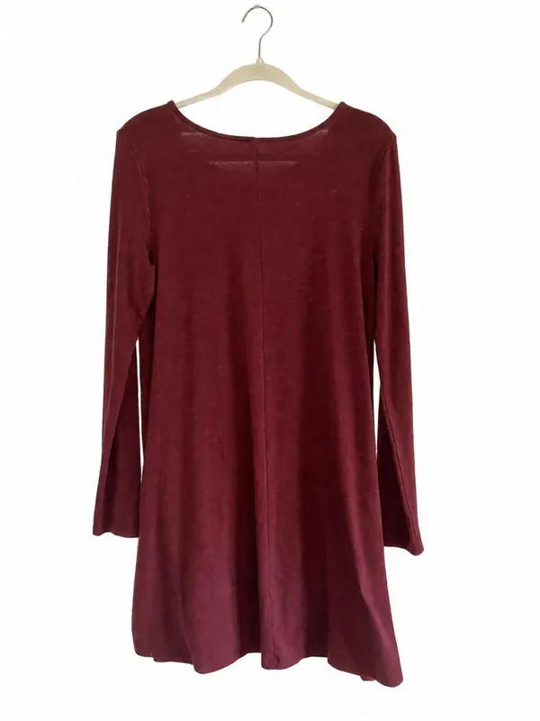 Old Navy Women's Long Sleeve Swing Dress - Burgundy - Image 5