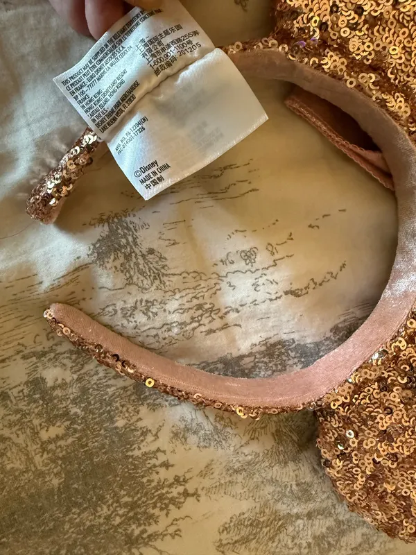 Disney Parks Rose Gold Sparkle Minnie Mouse Ears - Image 6