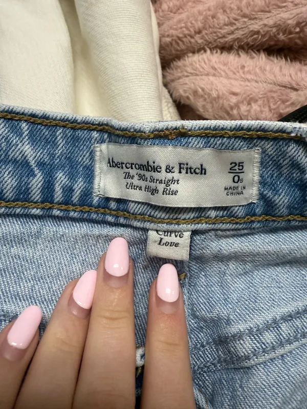 Abercrombie High-Rise Jeans 90s Straight Curve Love Normal Seam - Image 2