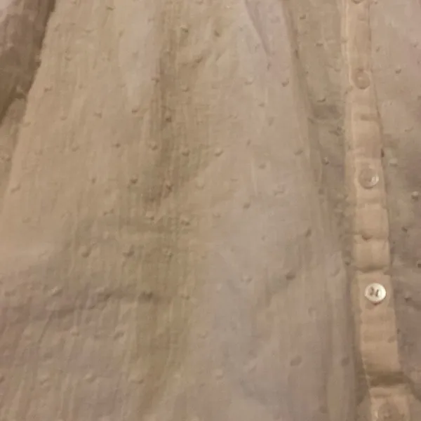 Madewell cream textured‎ button down blouse M - Image 2