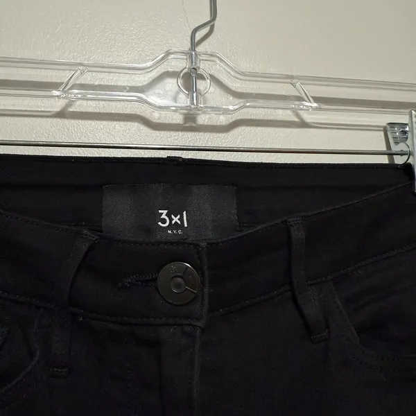 3x1‎ Baby Boot Black Frayed Hem Jeans Size 24 - Image 4