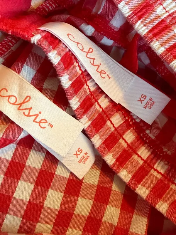 Colsie Red White Plaid Check Two Piece Outfit Set Crop Top Shorts Lace Size XS - Image 14