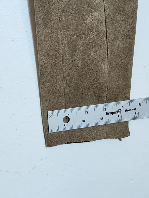 Zara Brown Faux Suede Skinny Ankle Pants Size Medium - Image 7