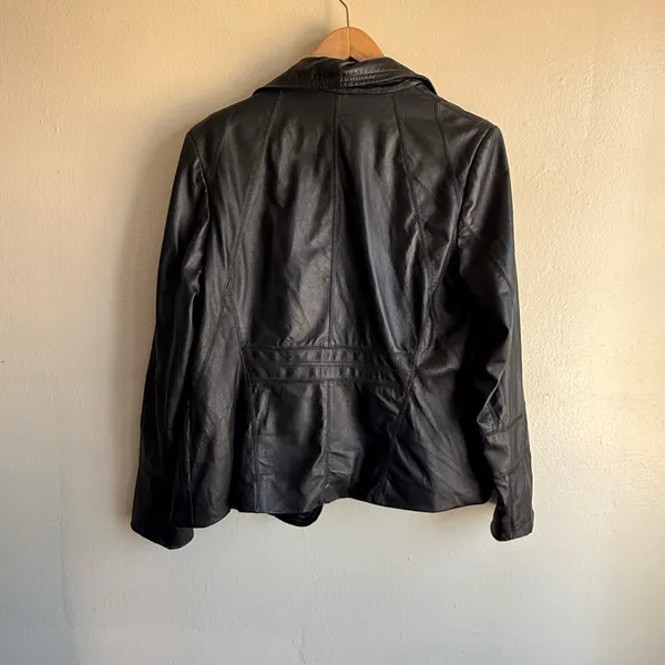 Leather jacket Black Size L - Image 3