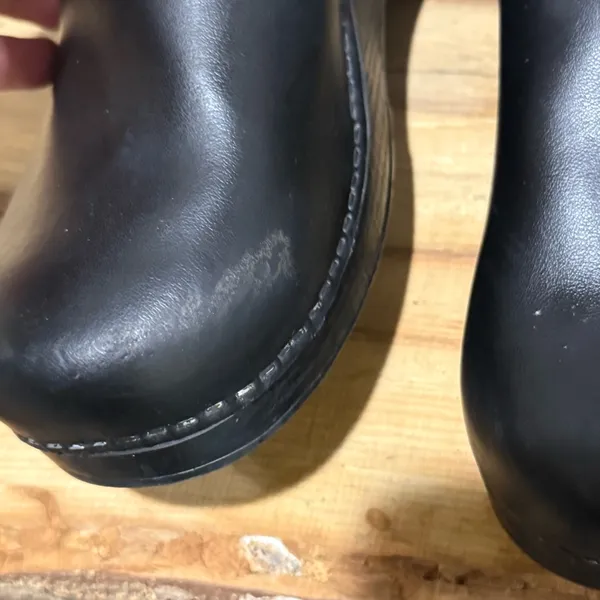 Dansko Black Leather Clogs‎ size 40/US 9.5-10 B83 - Image 6