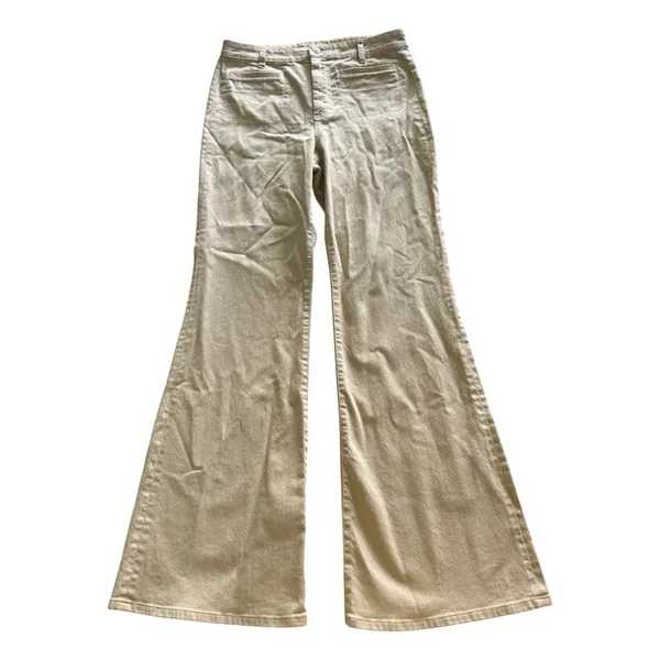 J.Crew Vintage Flare Pant Womens 28 Beige Buckthorn Washed Twill Trousers - Image 2