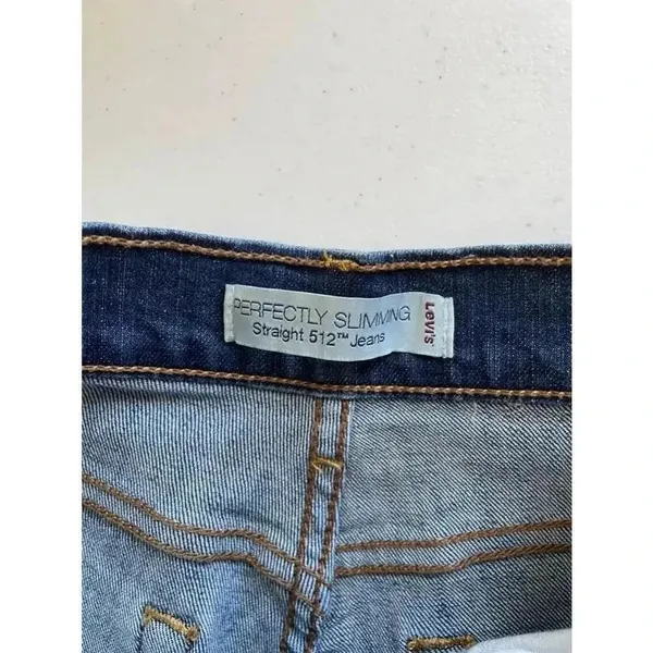 Women's Levi's Perfectly Slimming Straight 512‎ Jeans - Size 24 Blue Size 2 0264 - Image 11