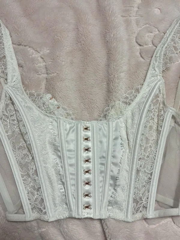 Victoria's Secret Lace Satin Corset Top - Image 3