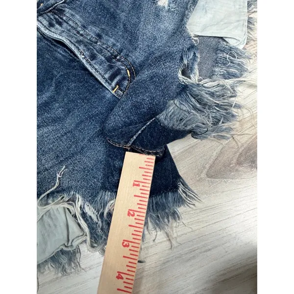 We The Free Free People Byron Bay‎ Denim Cut Off Shorts 28 Distressed Jean Short - Image 13