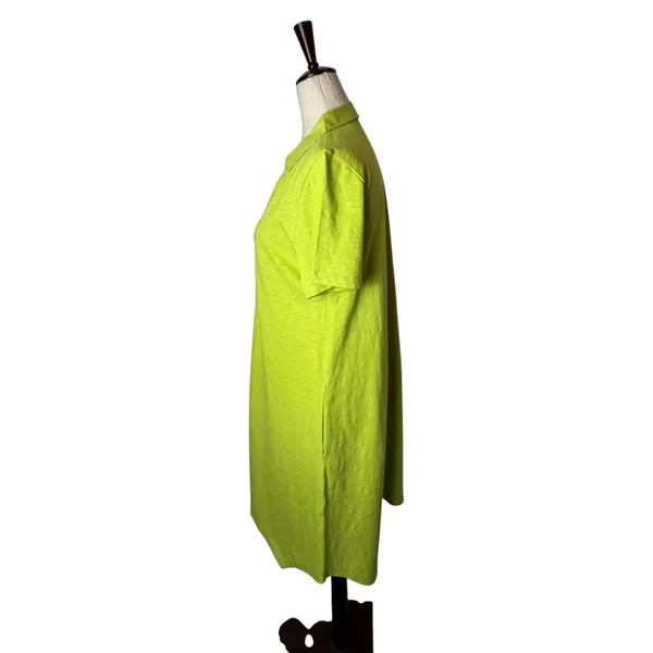 Soft Surroundings Shirt Dress Womens Medium Petite Green Artsy Boho Neon‎ Knit - Image 7