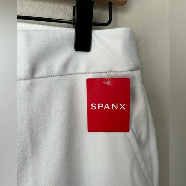 NWT Spanx slim straight pants white medium - Image 6