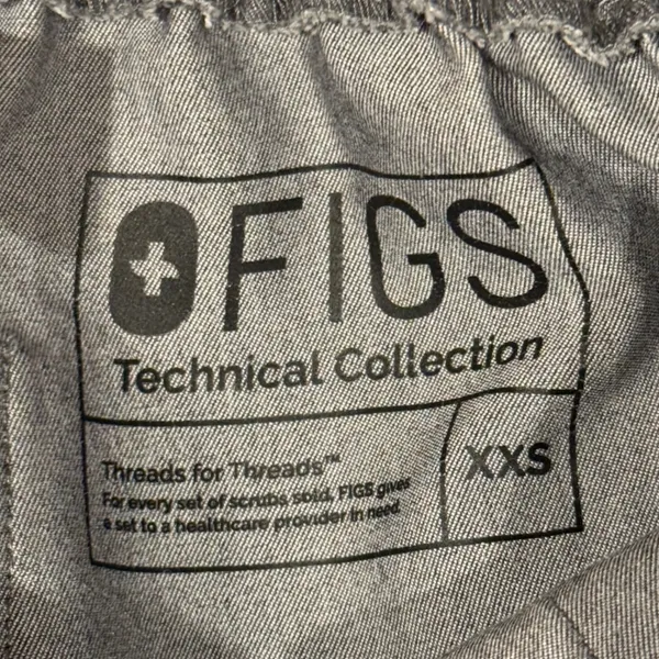 FIGS Technical Kade Scrub Pants Women's Charcoal Grey Cargo Drawstring‎ XXS - Image 8