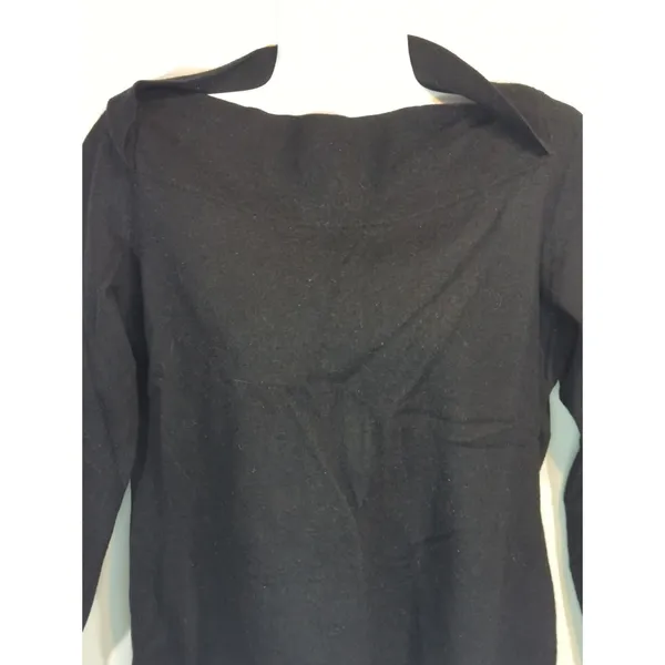 Banana Republic Black Extra Fine Wool Blend Pullover Sweater Womens‎ L CabinCore - Image 2