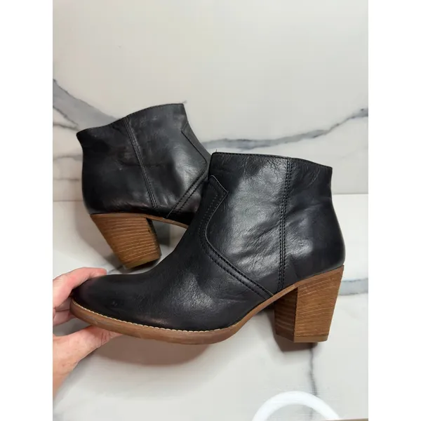 Madewell 1937 Women's Black Leather Winston Boots Sz 9 Classic Staple Western - Image 6
