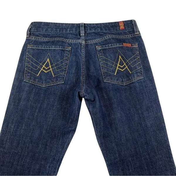 7 For all Mankind A Pocket Denim Flare Hems Jeans Y2K - Image 6
