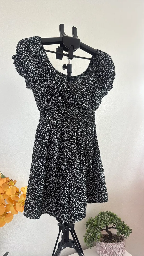 Love Tree Romper Floral Black Women’s - Image 5