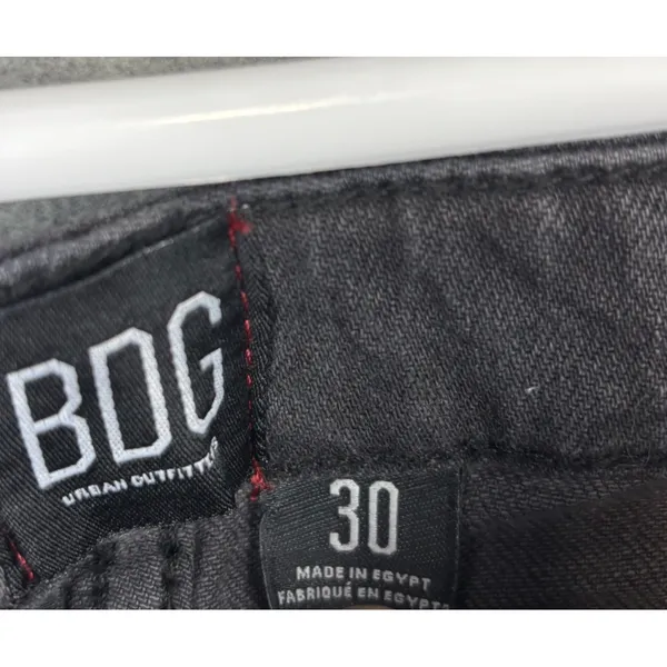 BDG Urban Outfitters High Rise Flare Jeans Black Distressed Ripped Size 30 - Image 3
