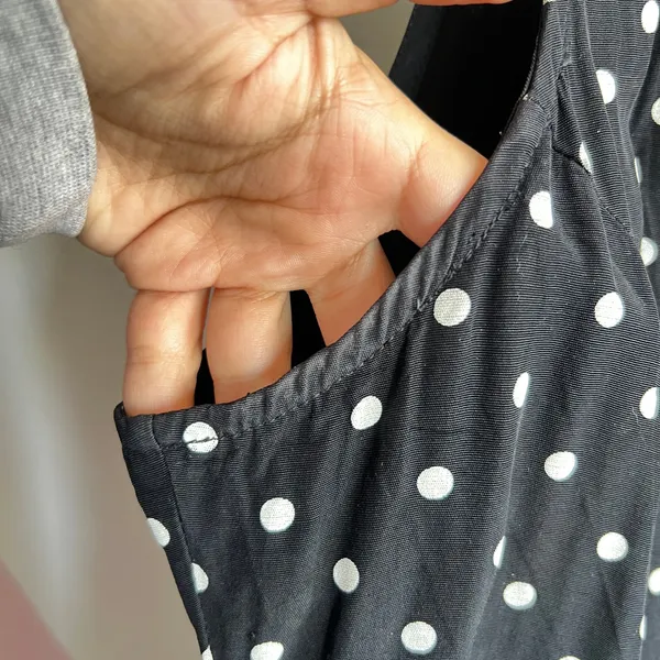 My Michelle Vintage‎ Black White Polka Dot Dress Pin Up Retro 90s Mod Size Small - Image 5