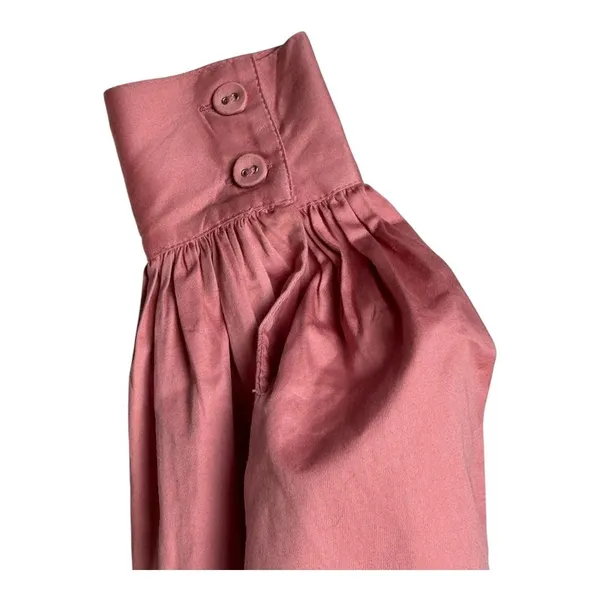 Ramy Brook Dress Women 2 Pink Flirt‎ Lorde Ruched Tie Waist Long Sleeve Mini NWT - Image 7