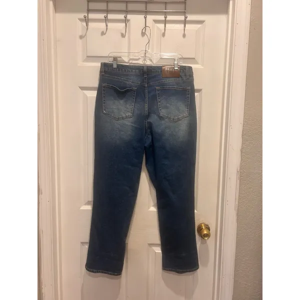 Frye Womens High Rise Straight Leg Blue Jeans Size 10/30 Medium Wash‎ Stretch - Image 6