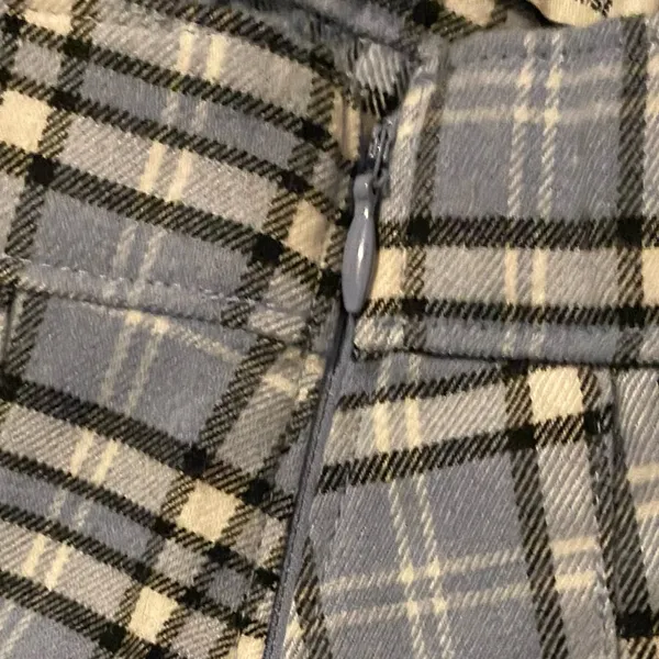 Hollister Blue Plaid Ultra High Rise Pleated Mini Skirt Size M - Image 4