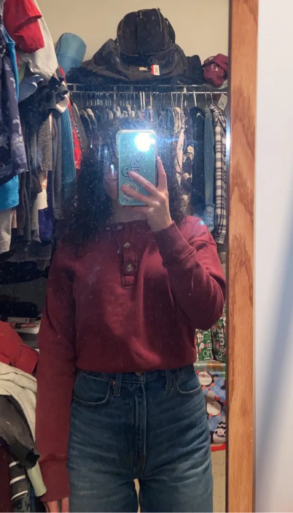 American Eagle Maroon Sweatshirt - Image 2