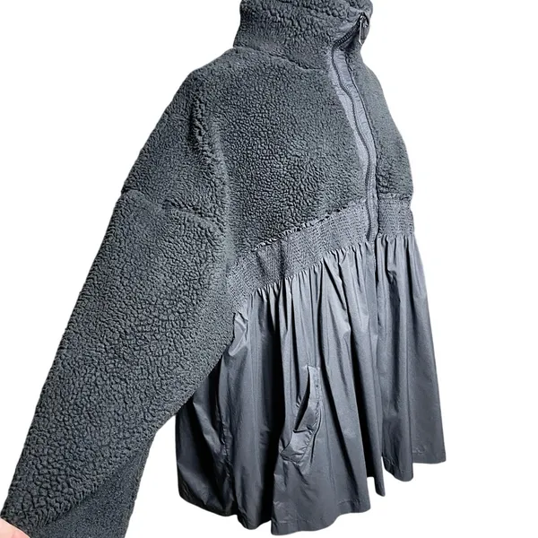 FREE PEOPLE Movement Ain’t She Lovely Mixed Media Fleece Jacket - Image 5
