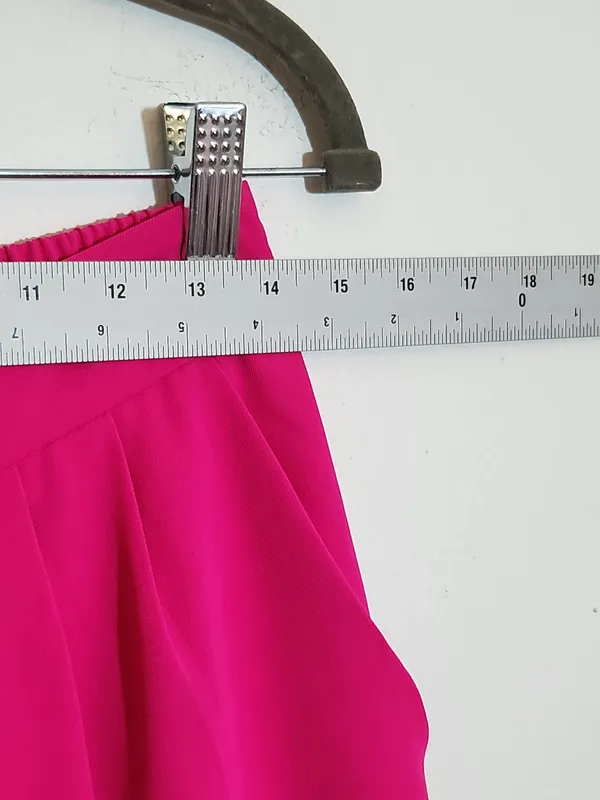 Haute Monde Neon Pink Wide Leg Trouser Pants Size Medium NWT - Image 5