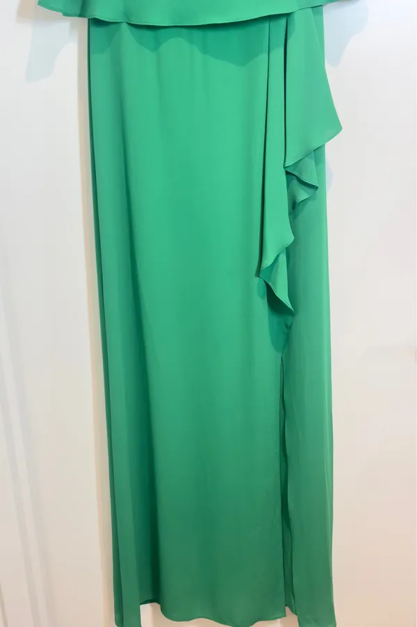 BCBGMaxAzria Green Felicity Strapless Gown Size 4 - Image 6