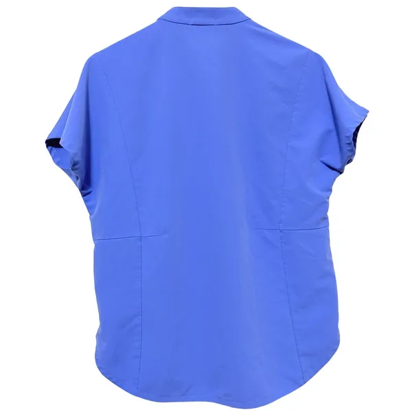 FIGS Montex Scrub Top Women's Size Small in Ceil Blue Mock Neck Pockets Oversize - Image 2