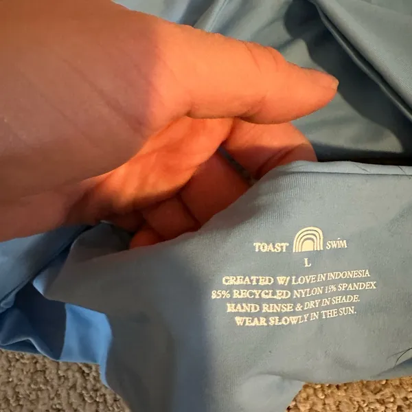 NWT Toast x Free People Apex bikini top sky blue large - Image 2
