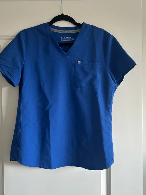 Fabletics Vital 1-Pocket Royal Blue Scrub Top - Image 5