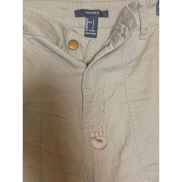 Forever 21 Cargo Pants Khaki Baggy Size Large NWT - Image 4