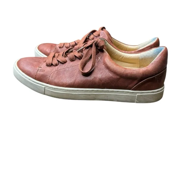 👟 Frye Ivy Low Top Leather Sneakers‎ Women’s 10 Brown Lace Up Casual 👟 - Image 3