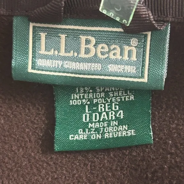 LL‎ Bean Fleece Jacket Large Brown - Image 9