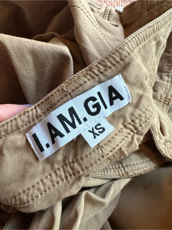 I AM GIA low rise cargo flare pants utility Y2K grunge style size XS - Image 2