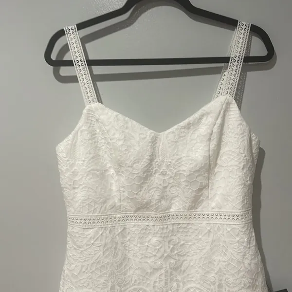 Lulus Today’s Your Day Lace MIDI Dress Sz L New with Tags Shower Bride Summer - Image 4