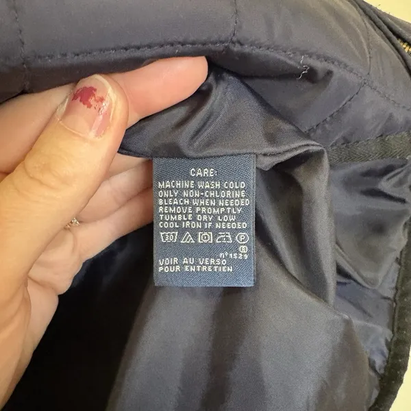 Ralph Lauren Sport Jacket Quilted Light Puffer Navy Coat Small Accent Cuffs Logo - Image 8