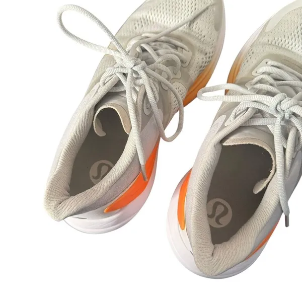 lululemon Blissfeel Womens Running Sneakers Size 8 Vapor Orange White Shoes - Image 11
