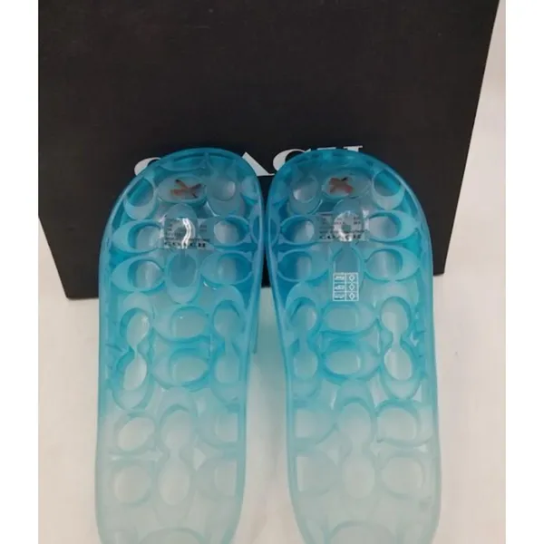 Coach Women's C3068 Ulyssa Sea Mist Rubber Slide, Size 8B NIB - Image 4
