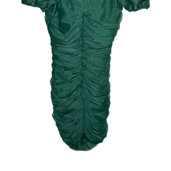 Missguided Ruched Mesh Mini Dress 8 Green‎ Puff Sleeve Bodycon Cocktail NWT - Image 11