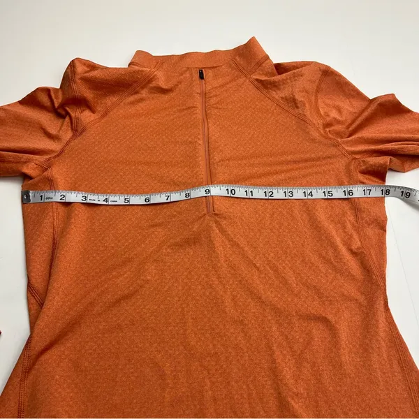 REI Co-op Womens Size Medium Orange Long Sleeve Athletic Top Quarter Zip Outdoor - Image 5