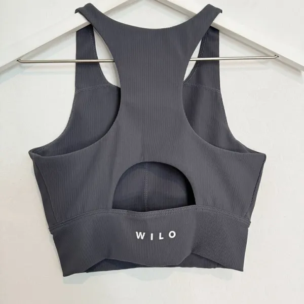 Wilo The Label Sports Bra Size XS Base Ribbed Longline Cutout Crop Top Capsule‎ - Image 7
